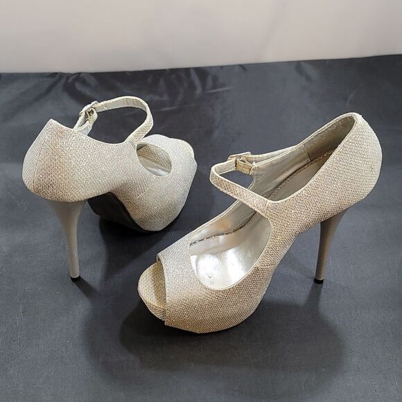 QUPID PEEP TOE HIGH HEEL STILETTOS WOMEN"S PUMP - Picture 8 of 13